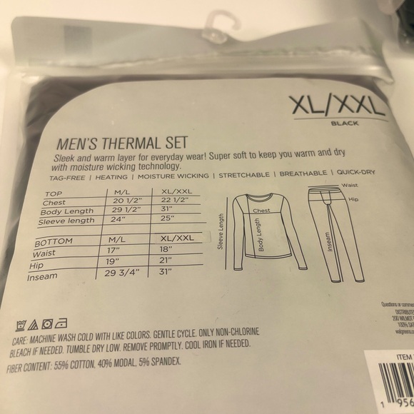 Men’s West Loop Thermal Set XL/XXL Black - Picture 4 of 4